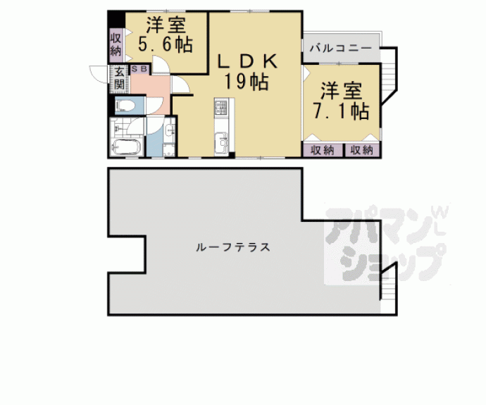 【シュデン東山五条坂】間取