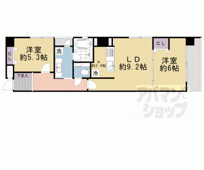 【シュデン東山五条坂】間取