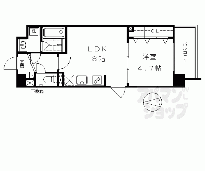 【パルティール東山】間取