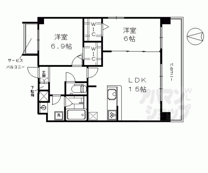 【パルティール東山】間取