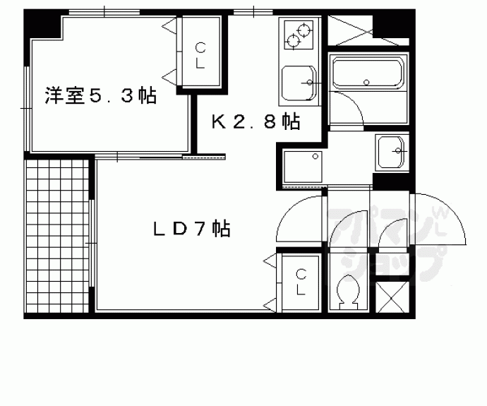 【サンクチュアリ二条城】間取