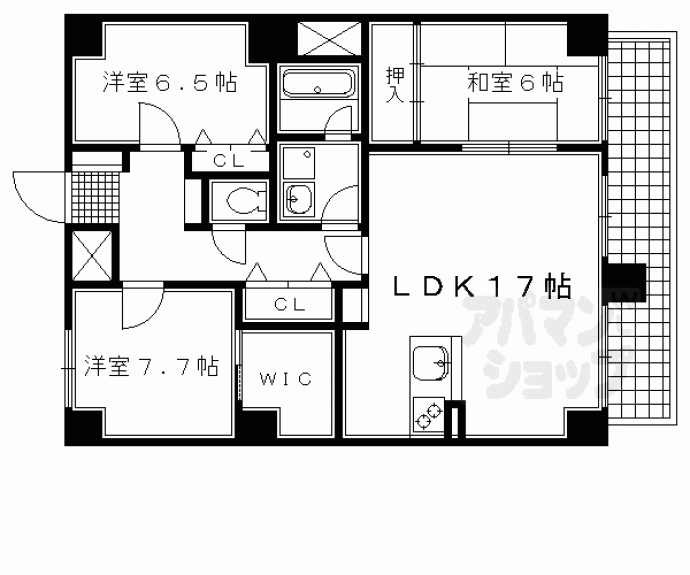 【御所南レジデンシャル】間取