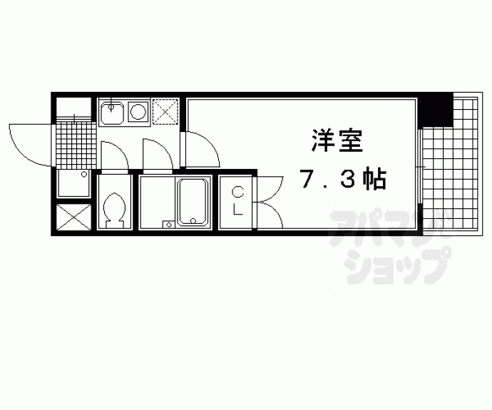 【サンシティ四条西洞院】間取