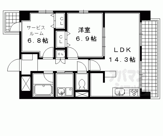【Ｐｉａｎｕｒａ柳馬場】間取