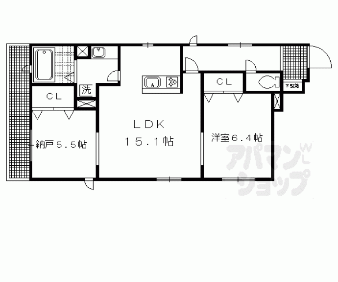 【シャーメゾン舞鶴】間取