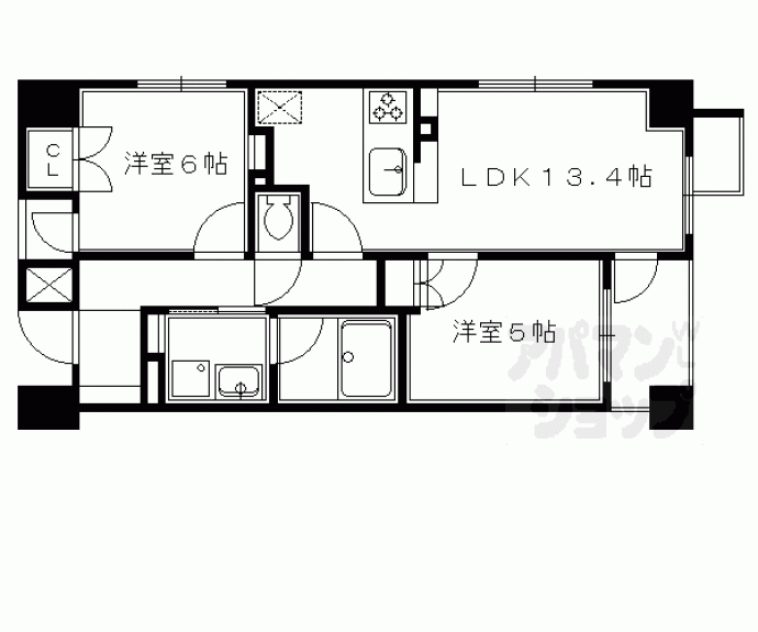 【イーグルコート烏丸御池】間取