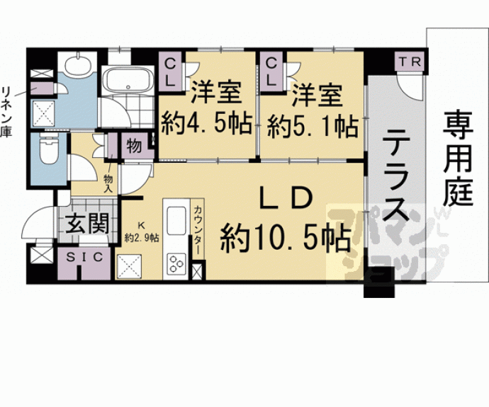 【ルーシア四条烏丸】間取