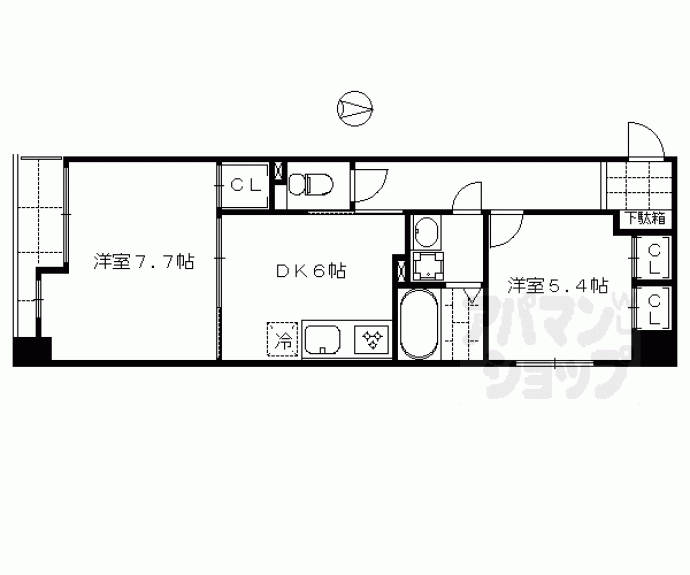 【CALM押小路通】間取