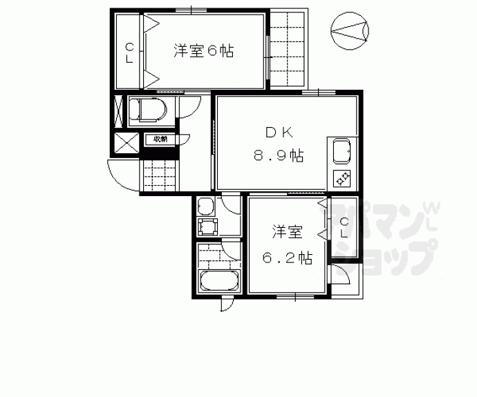 【ソレイユ御所南】間取