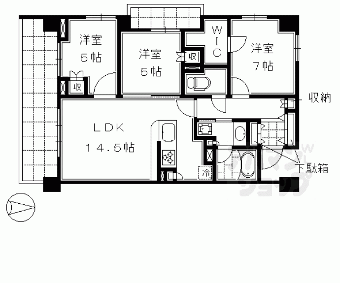【パークホームズ堺町御門】間取