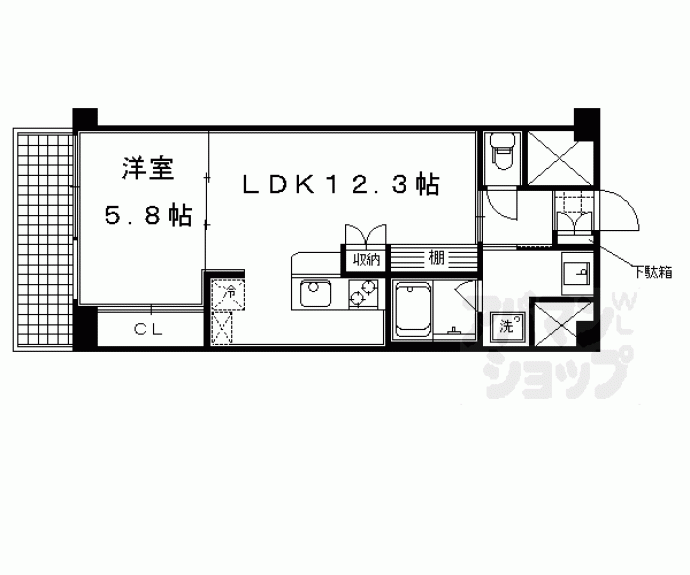 【Ｃａｓａ　Ｒｅｇｉｏ室町三条】間取