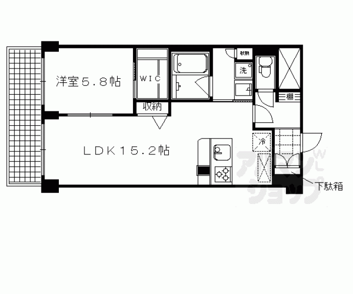 【Ｃａｓａ　Ｒｅｇｉｏ室町三条】間取
