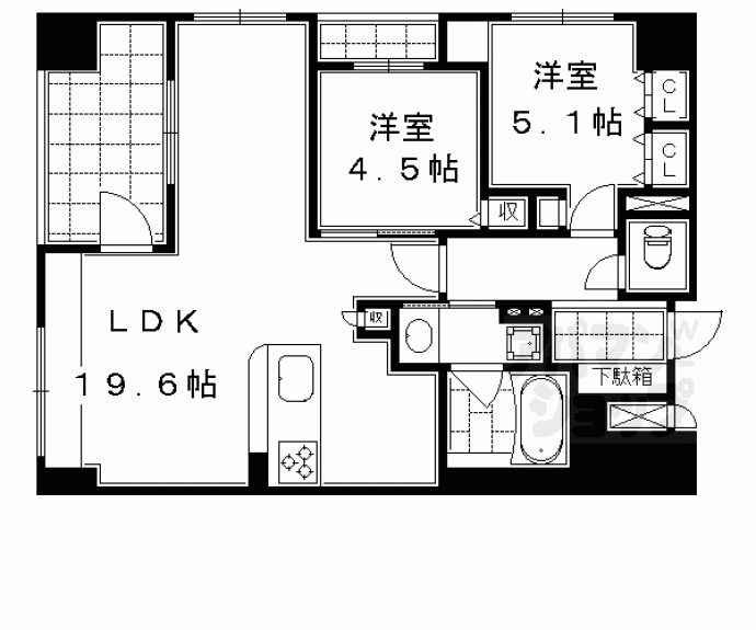 【プレサンスロジェ烏丸御池】間取