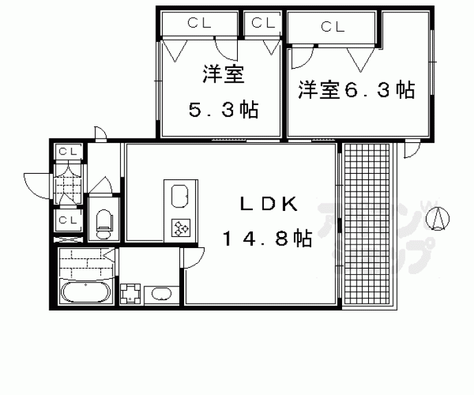 【セレーナ室町】間取