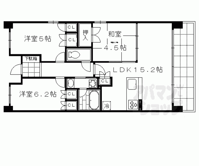 【ザ・京都レジデンス四条河原町】間取