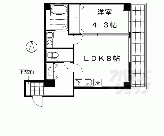 【アイカーサ麩屋町】間取