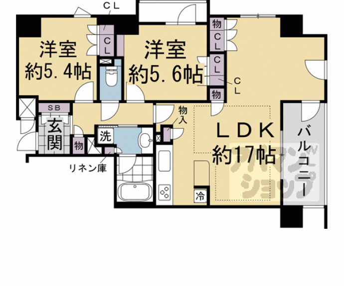 【イーグルコート烏丸御池ル・シエル】間取