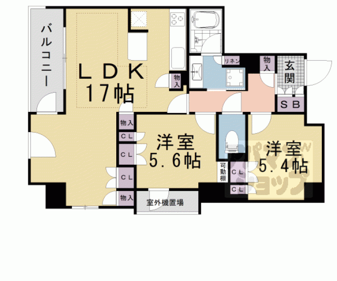【イーグルコート烏丸御池ル・シエル】間取