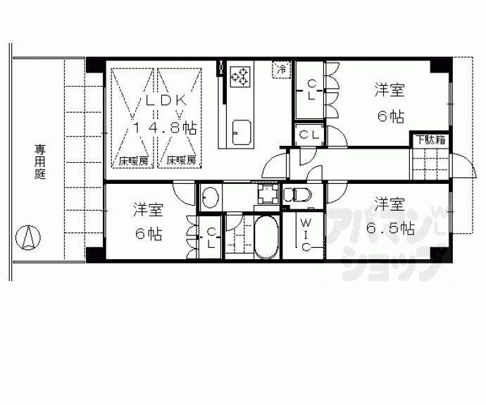 【クレヴィア京都四条後院通】間取
