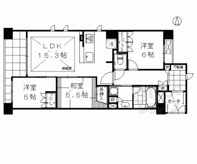 【グランレジェイド京都河原町】間取