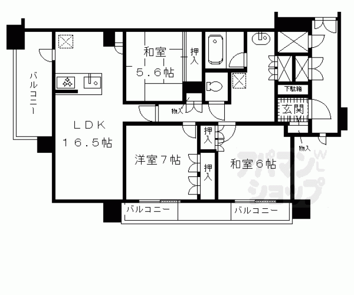 【グランレジェイド京都河原町】間取
