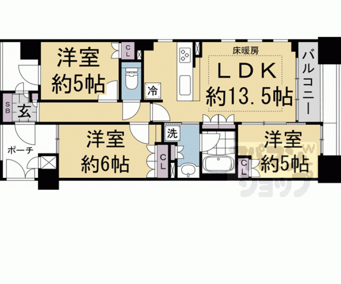 【グランレジェイド京都河原町】間取