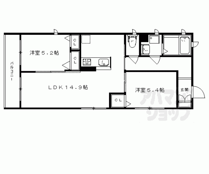 【シャーメゾン京都姉小路】間取