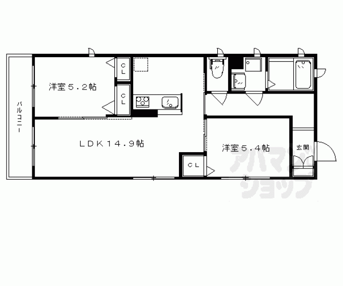 【シャーメゾン京都姉小路】間取