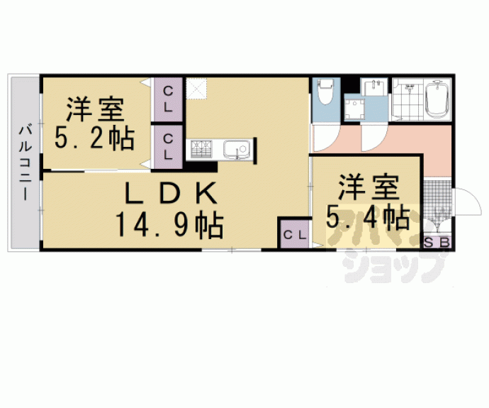 【シャーメゾン京都姉小路】間取