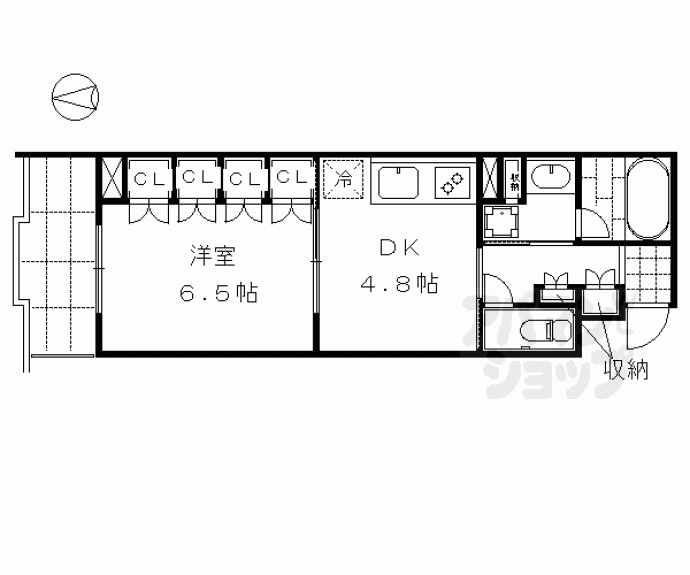 【ブランズ京都四条烏丸 桜風庵】間取