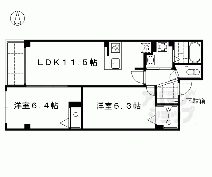 【タカロク　エデン】間取