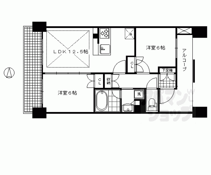 【イーグルコート御所南　衣棚別邸】間取