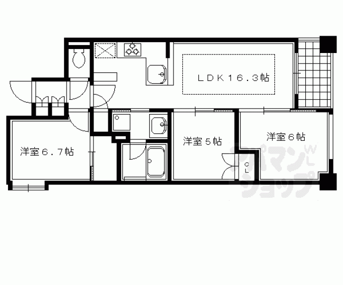 【プラウド京都東洞院】間取