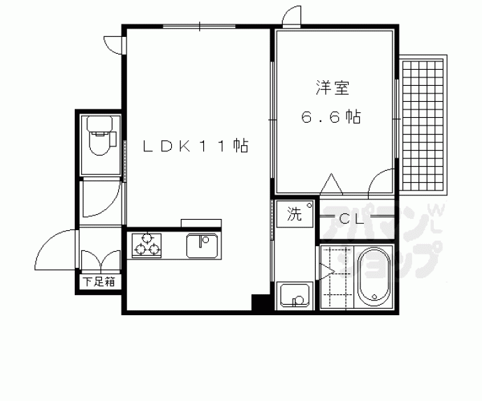 【シャーメゾン二条城南】間取