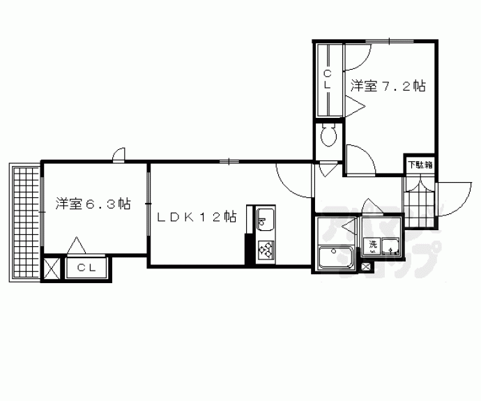 【シャーメゾン二条城南】間取