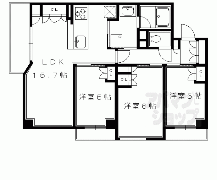 【ジ・アーバネックス京都河原町プレイズ】間取