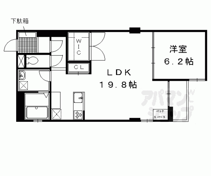 【ヴィラスタジオーネ御所南】間取