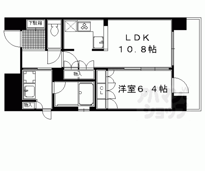 【リーガル京都河原町五条Ⅱ】間取