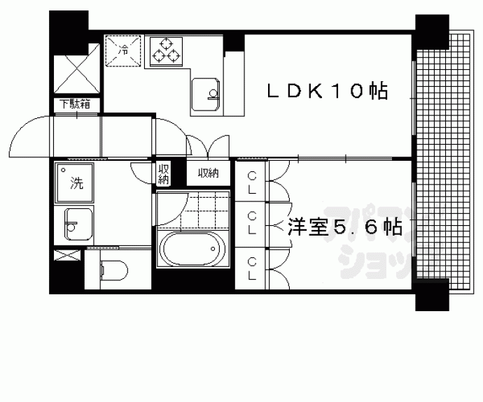 【リーガル京都河原町五条Ⅱ】間取