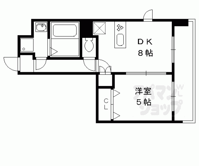【プレサンス京都天使突抜奏】間取