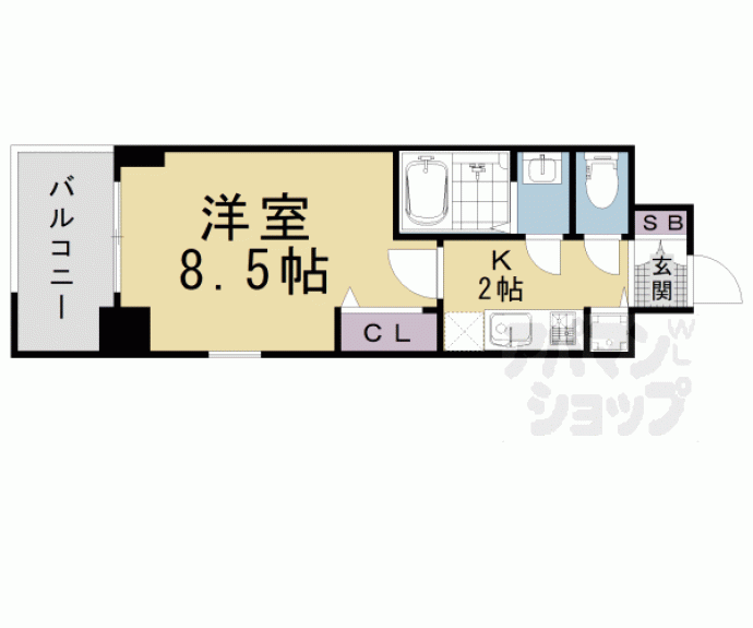 【プレサンス京都天使突抜奏】間取