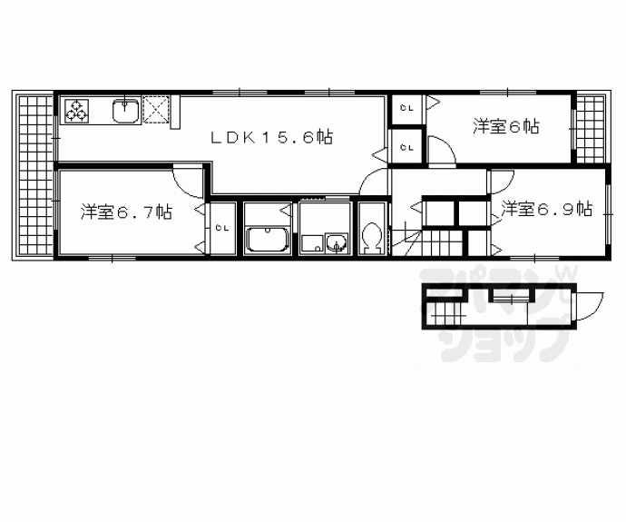 【四条大宮テラスハウス】間取