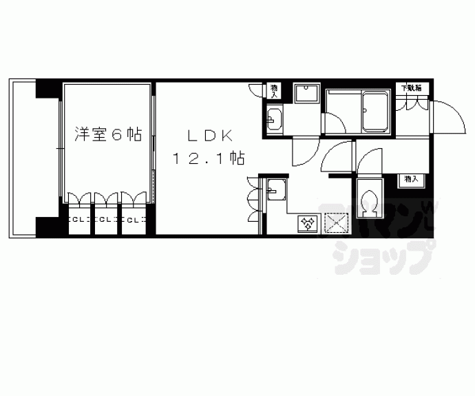 【リーガル京都四条烏丸Ⅱ】間取