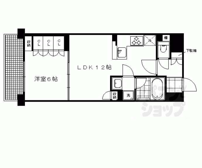 【リーガル京都四条烏丸Ⅱ】間取