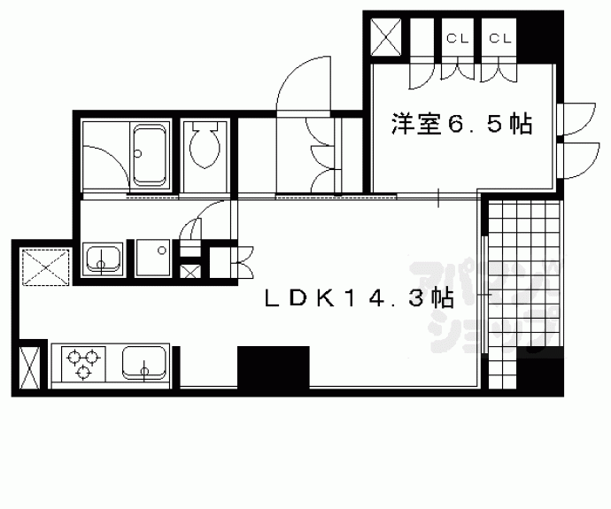 【プレミスト京都烏丸御池Ⅰ番館】間取
