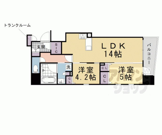 【アーバントラベライフ京都清水五条別邸】間取