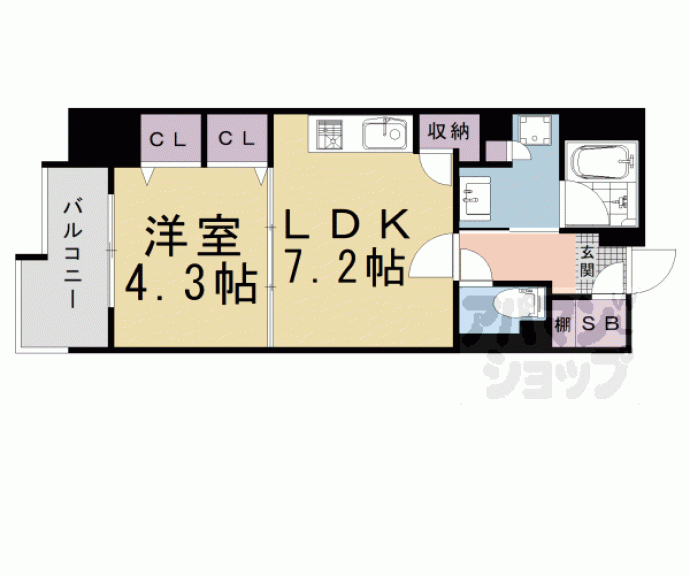 【アーバントラベライフ京都清水五条別邸】間取