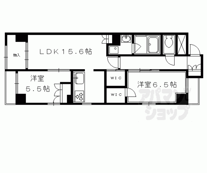 【ロジュマン京都三条柳馬場】間取