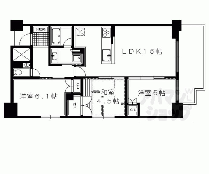 【シエリア京都四条河原町】間取