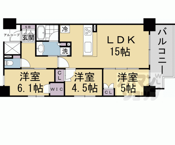 【シエリア京都四条河原町】間取